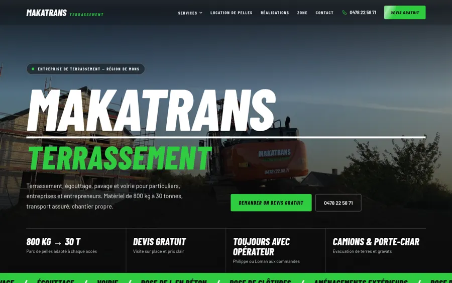 Site Makatrans Terrassement