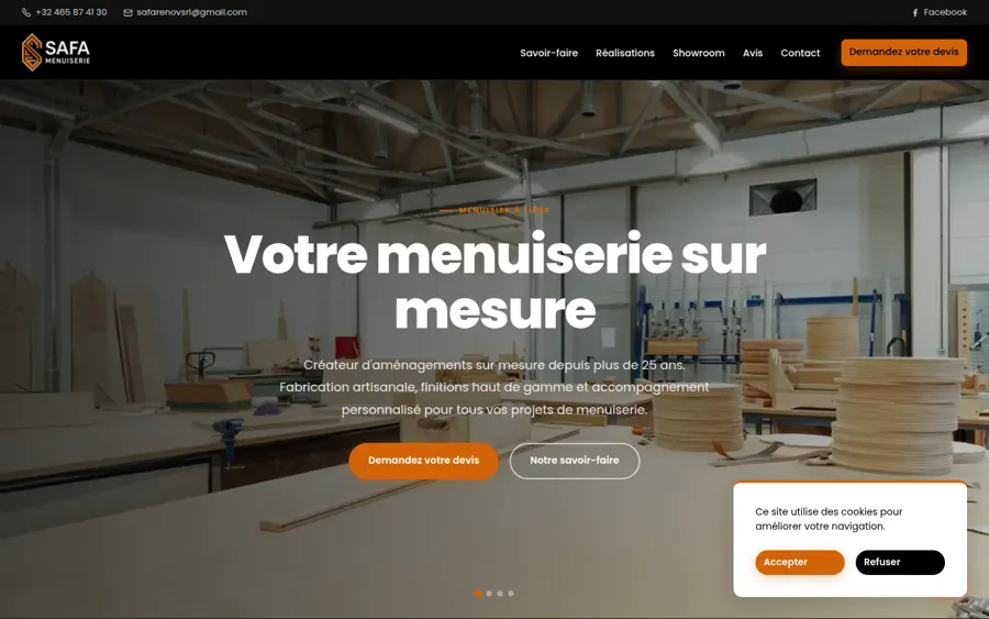 Site SAFA Menuiserie